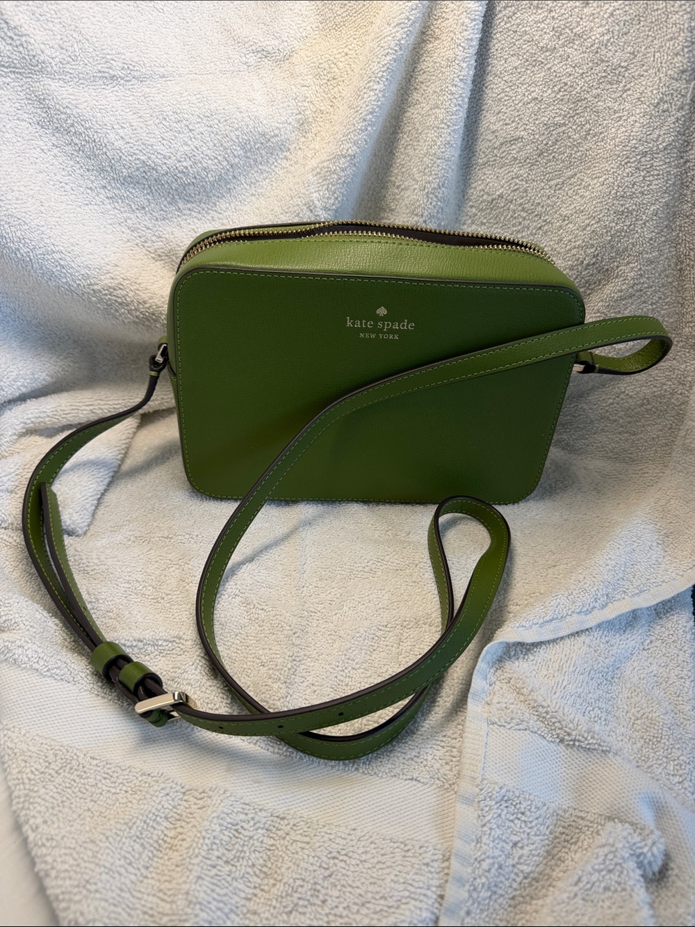kate spade New York Green Leather Crossbody Camera Bag